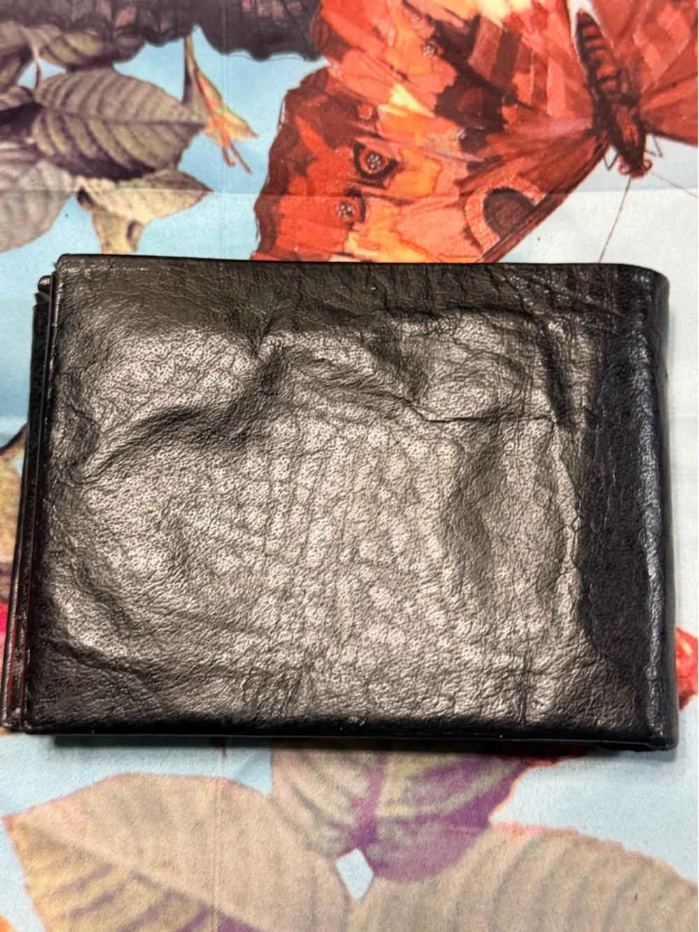 Men's big. Black Leather Card & Key Holder Wallet by 💛Rico
